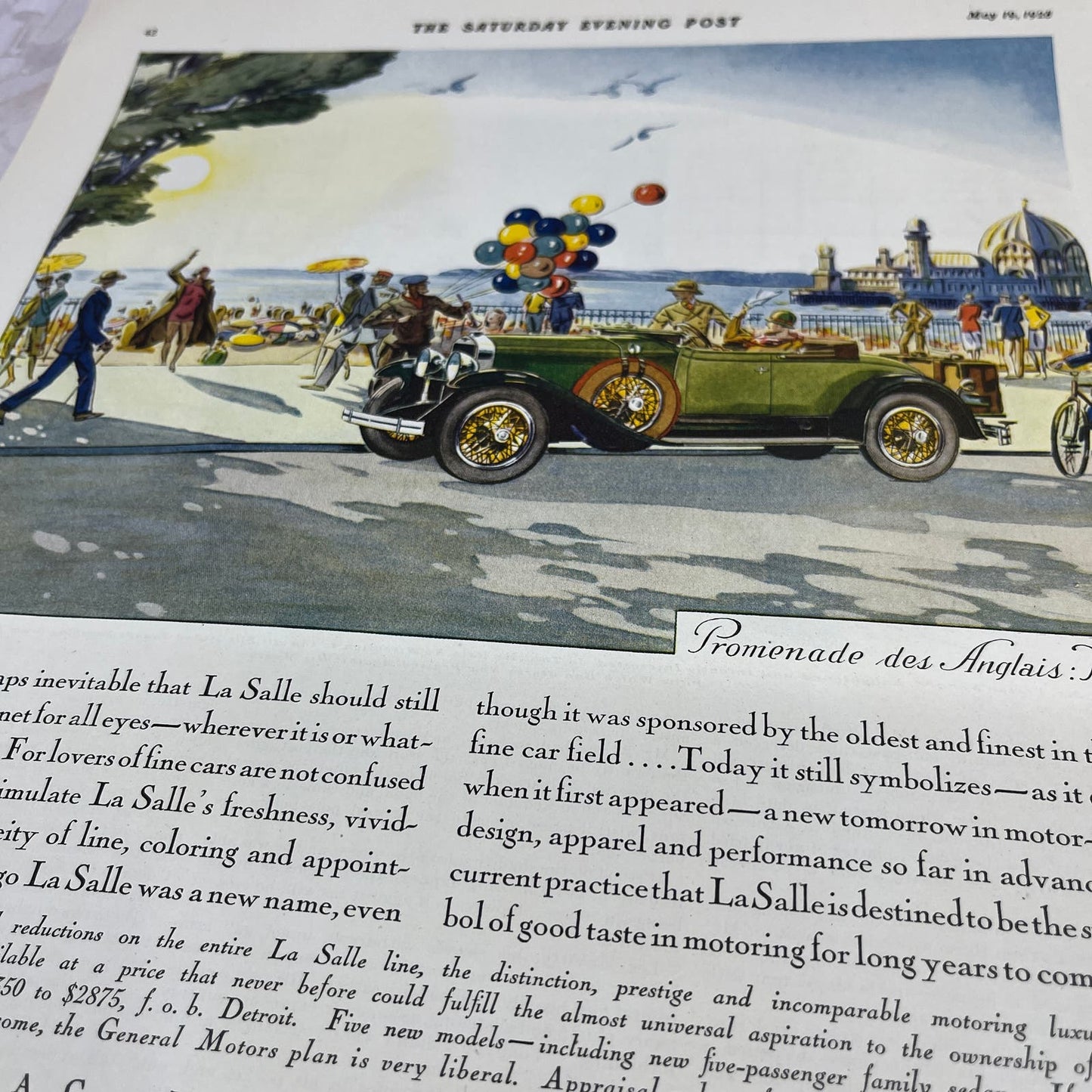 LaSalle Cadillac Motor Car Company GM Detroit 1928 Original Advertisement FL6-8