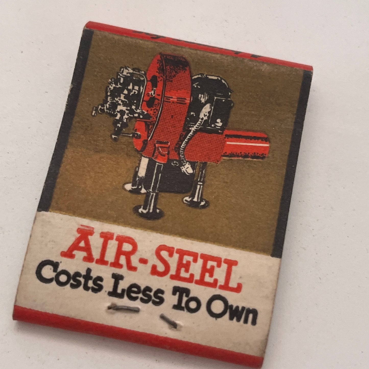 Silent Glow Oil Burner Air-Seel Vintage Matchbook Cover TB8-MB2-5