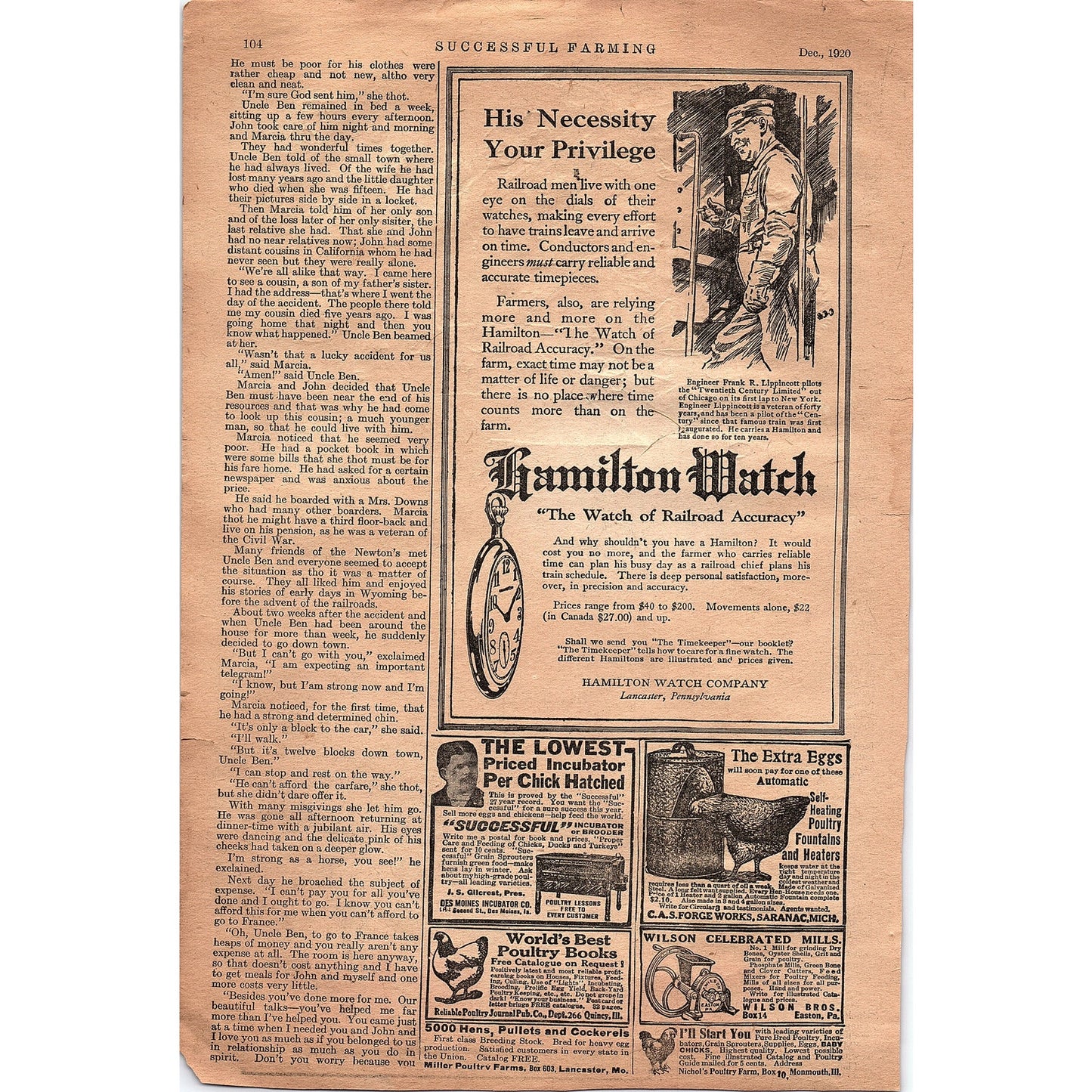 Caloric Pipeless Furnace Santa Christmas Monitor Stove Cincinnati 1920 Ad V1-3