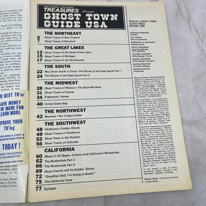 1985 Spring - Western & Eastern Treasures Ghost Town Guide USA M20