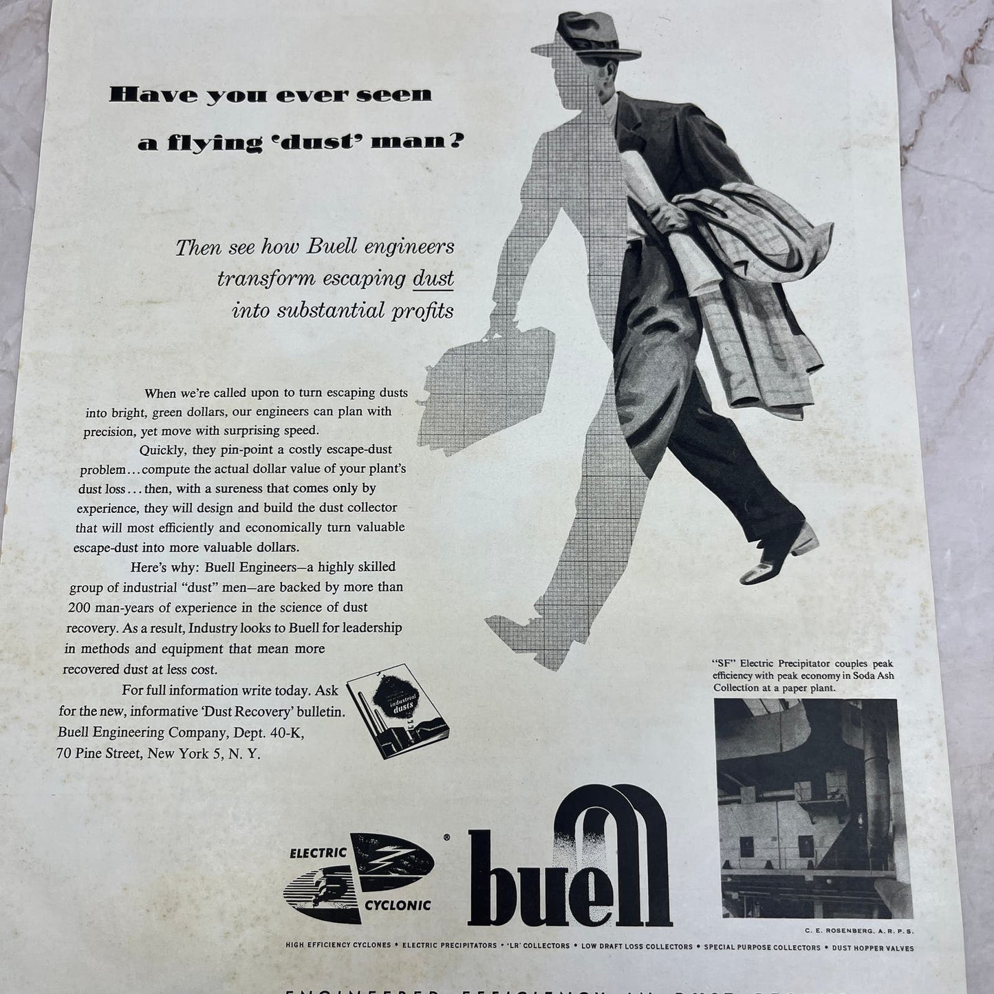 Buell Engineering Company New York 1951 Magazine Ad FL6-10