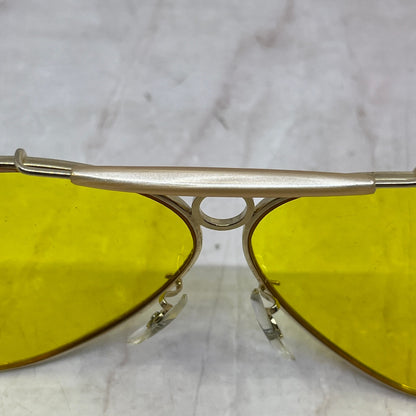 1960's Yellow Tint Bullet Hole Aviator Kalichrome Shooting Sunglasses TH9-G1-1