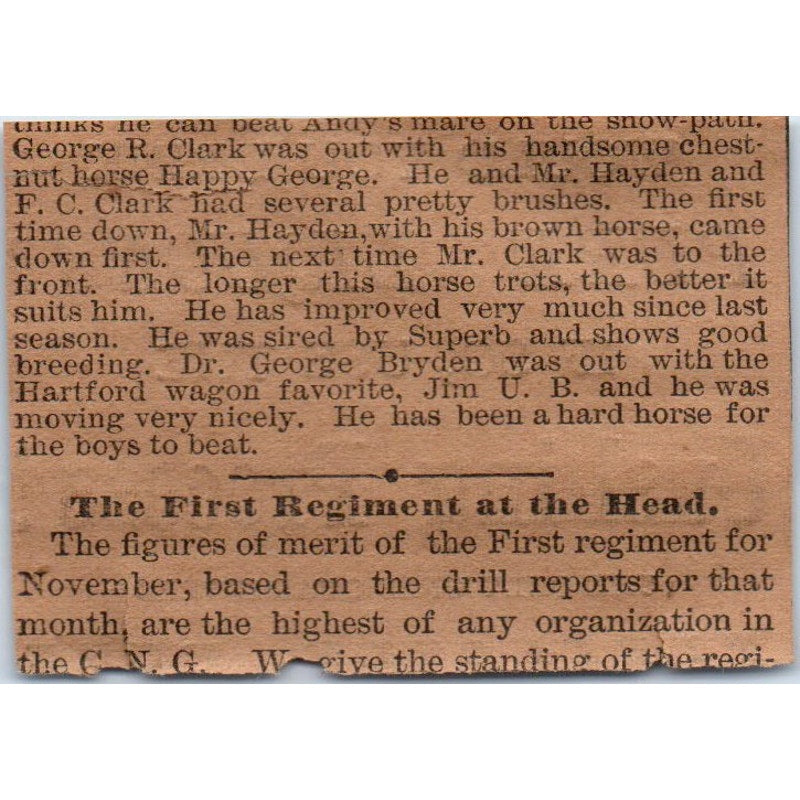 Cushing Process Pure Liquors Hartford 1886 Newspaper Ad AF7-E5