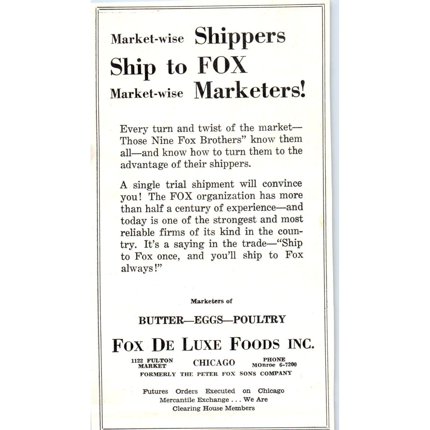 A.C. Beck Chem Co Minneapolis, Fox De Luxe Foods Chicago 1953 Ad AE9-DC1