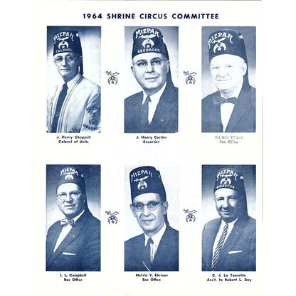 1964 Mizpah Temple Shrine Circus Committee Ft Wayne IN 1964 Ad AG1-9