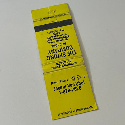 The Spring Company Realtors Minneapolis MN Vintage Matchbook Cover TB6-MB2-5