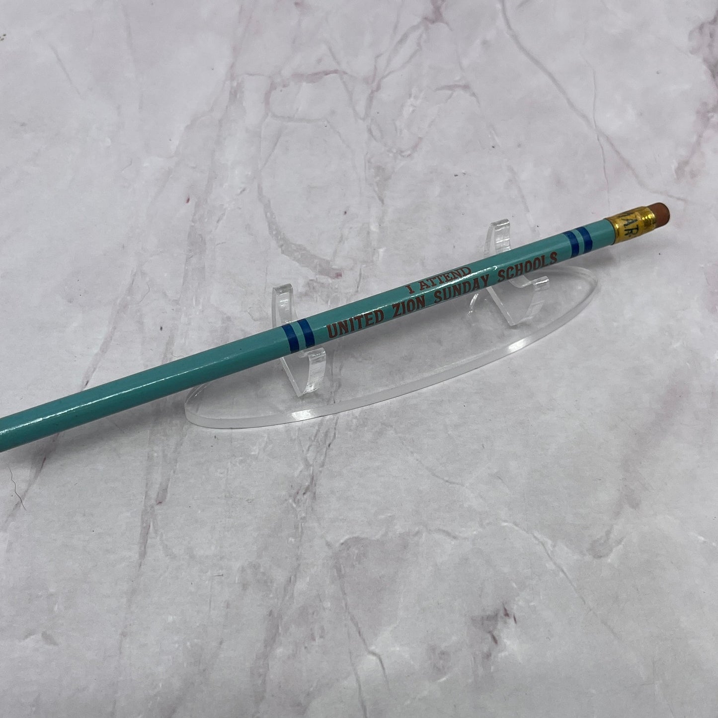 I Attend United Zion Sunday Schools Psalm 122:1 Vintage Pencil TC5-PP1