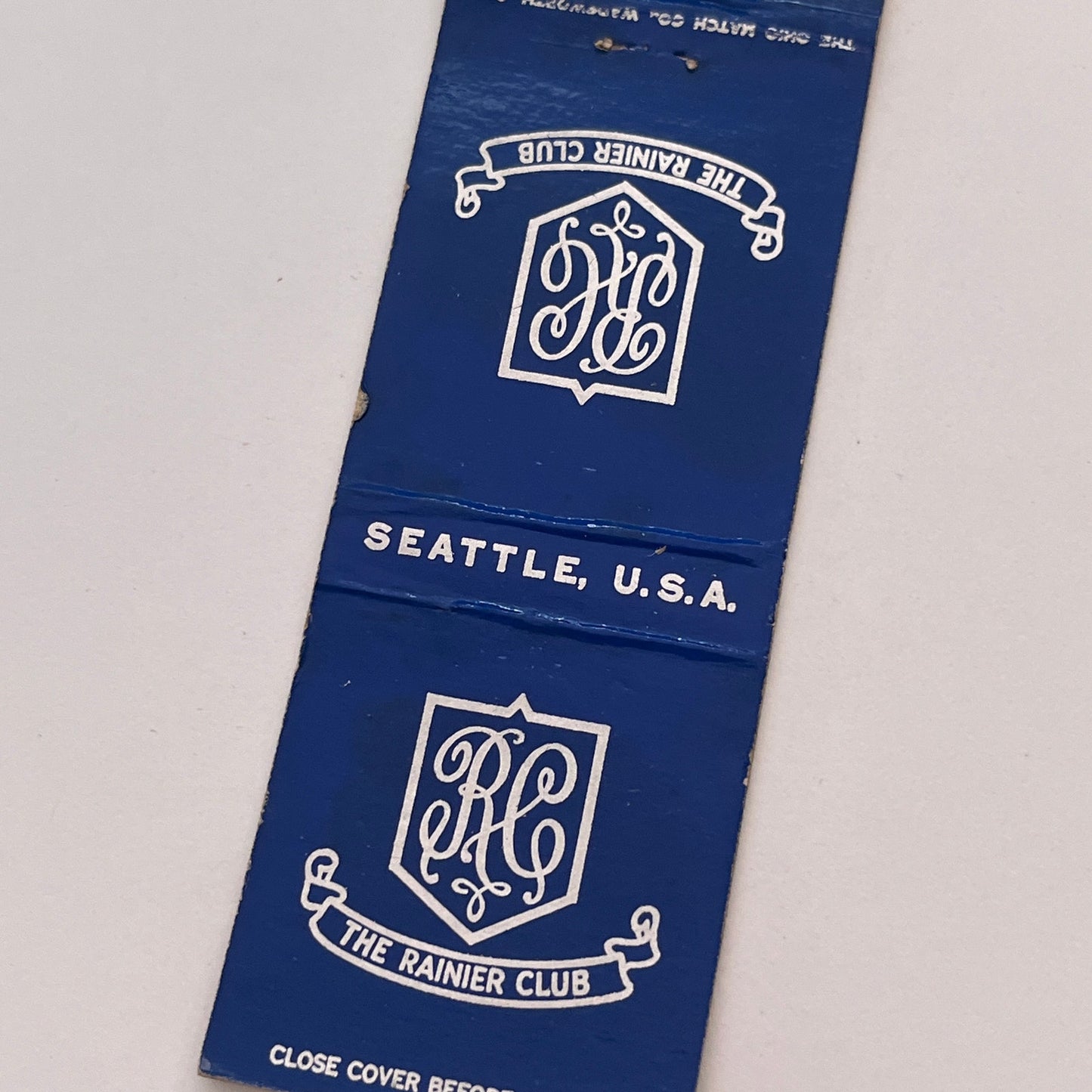The Rainier Club Seattle Washington Vintage Matchbook Cover MB59-2