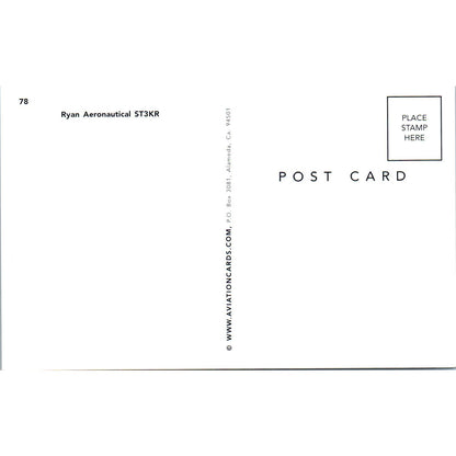 Ryan Aeronautical ST3KR Vintage Postcard PC2