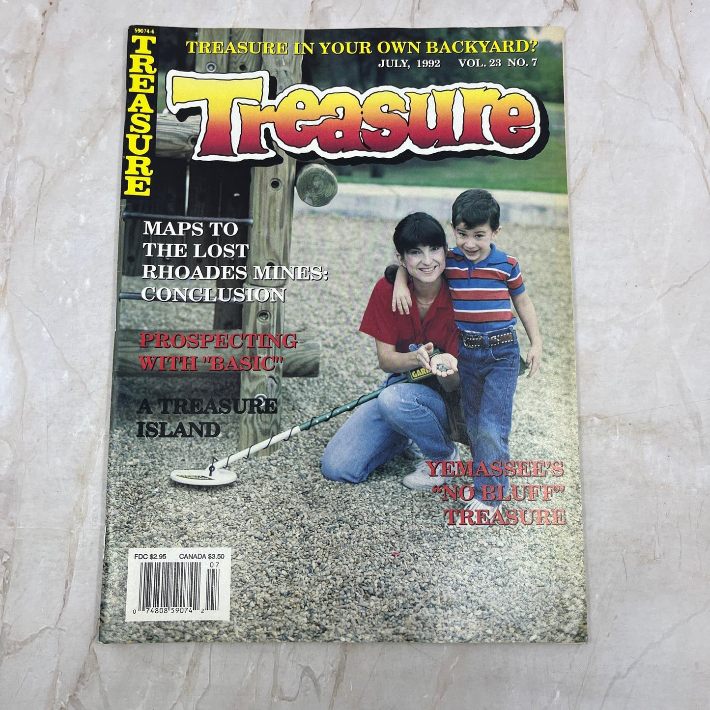 1992 July - Treasure Magazine - Treasure Hunting Prospecting Metal Detector M16