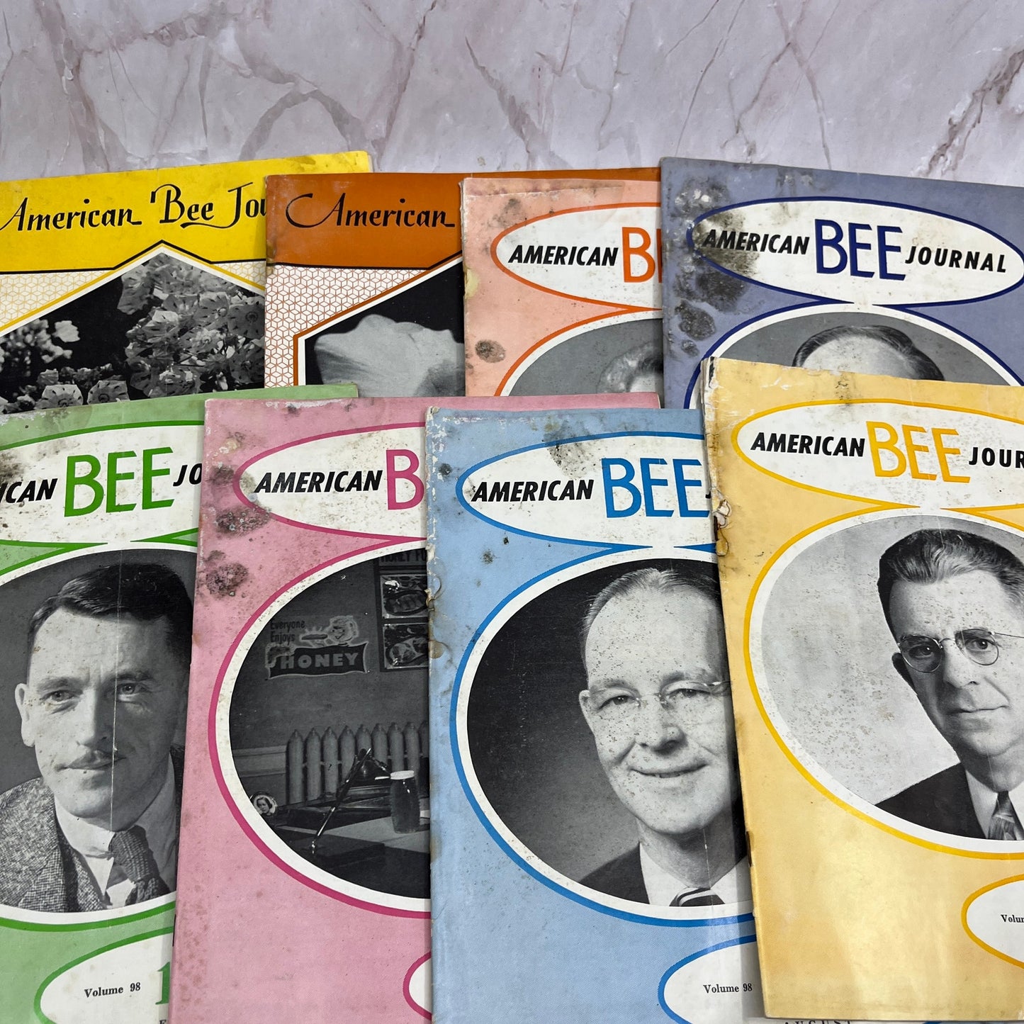 1950s American Bee Journal Magazine Lot of 18 Water Damaged TH9