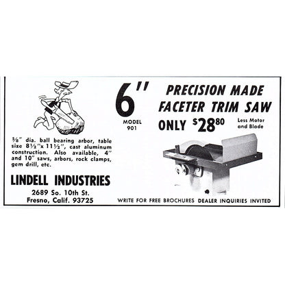 Lindell Industries Faceter Fresno California 1972 Ad AF8-M4