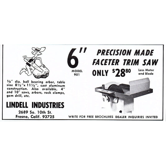 Lindell Industries Faceter Fresno California 1972 Ad AF8-M4