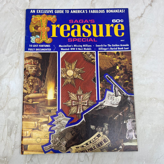 1970 - Saga's Treasure Special Magazine - Treasure Hunting Dillinger's Loot M18