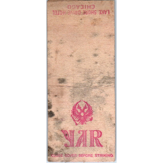 YAR Lake Shore Drive Hotel Chicago Vintage Matchbook Cover SD4-Y15