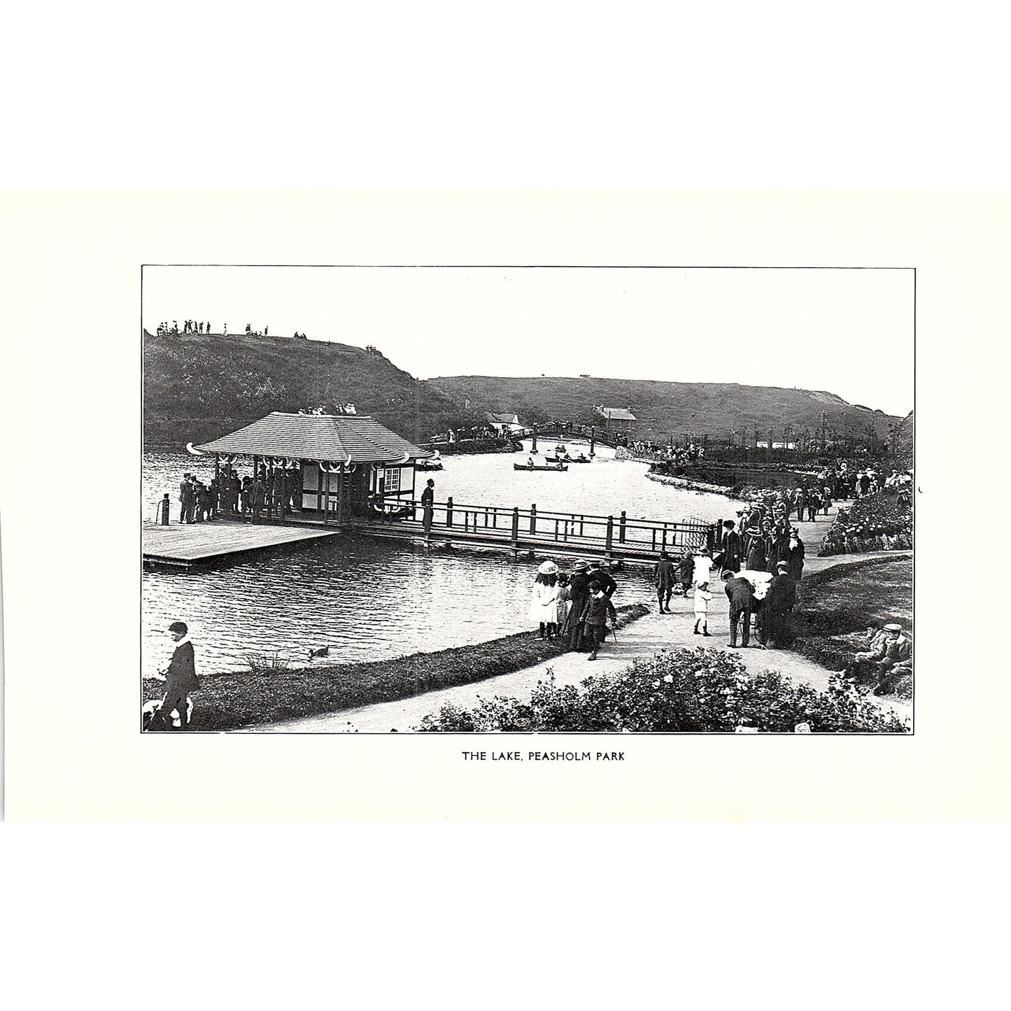 The Lake - Peasholm Park Scarborough c1910 Photo Print AF3-8
