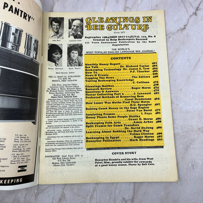 1984 Sept - Gleanings in Bee Culture Magazine - Bees Beekeeping Honey M9