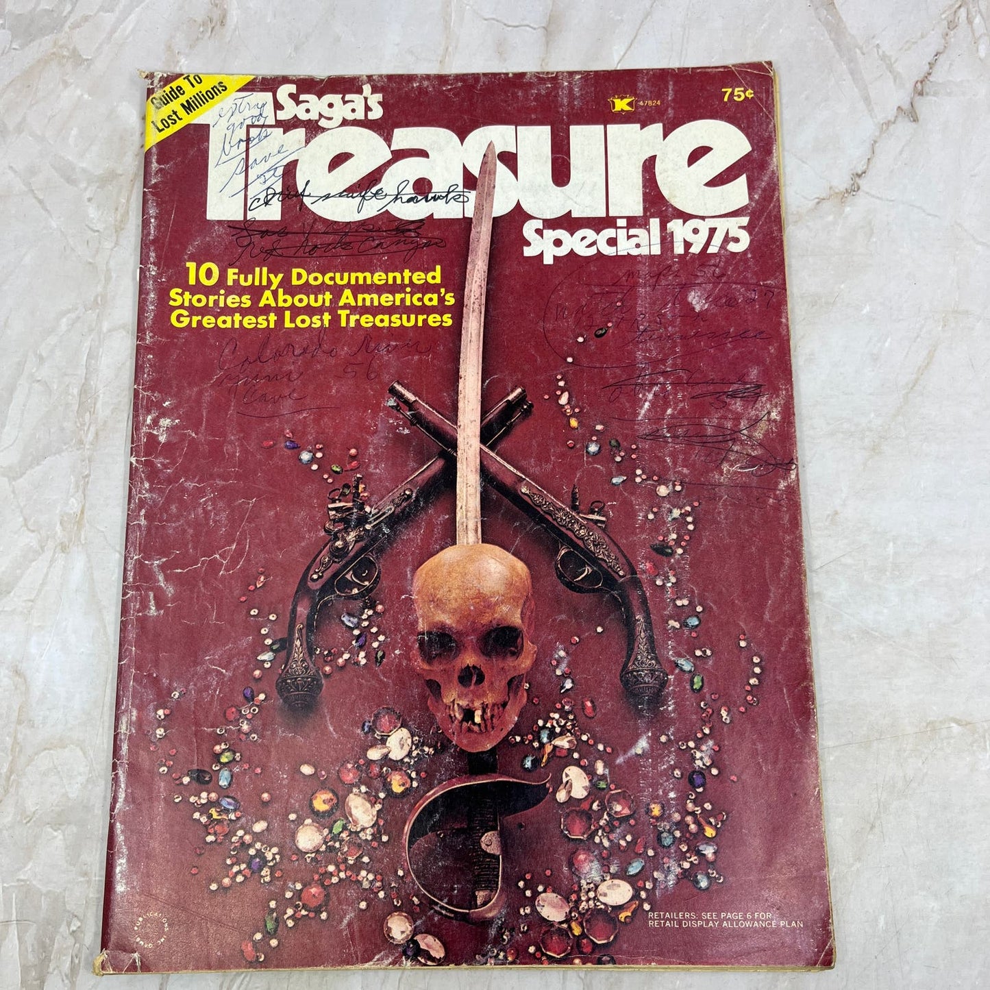 1975 Saga's Special Treasure Hunting Magazine Guide to Lost Millions M19