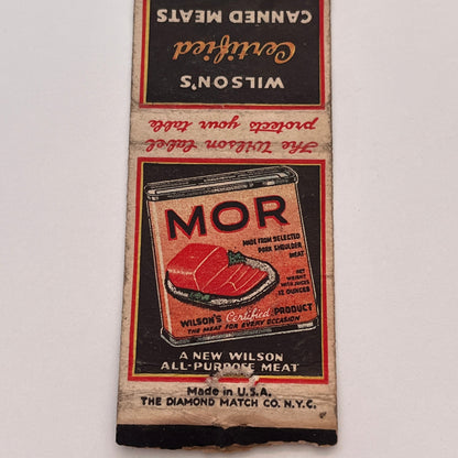 Wilson's Canned Meats MOR Vintage Matchbook Cover TB6-MB2-3