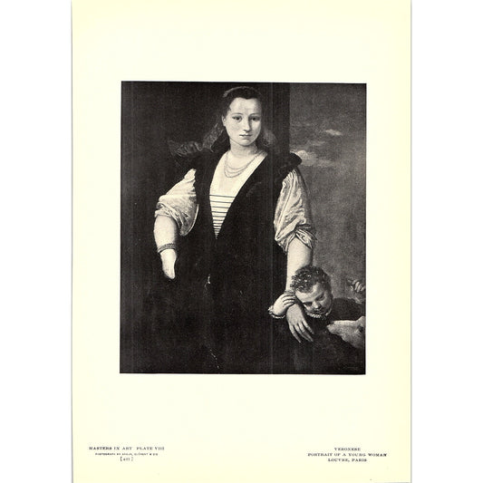 Portrait of a Young Woman - Veronese - 1904 Litho Art Print AF4-7