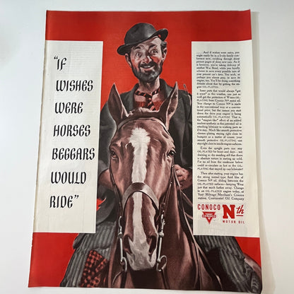Continental Oil Company Conoco Nth Motor Oil 1943 WWII Ad SV1-6