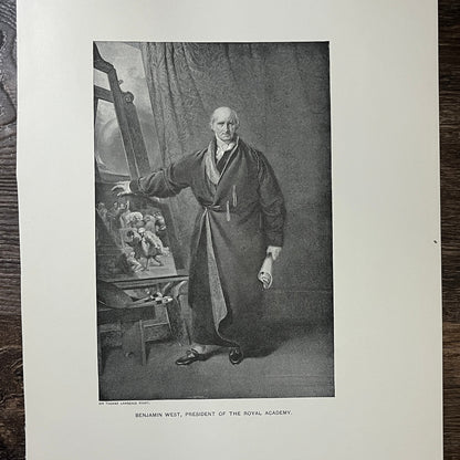 Benjamin West Royal Academy President Sir Thomas Lawrence Engraving 9x12 V10