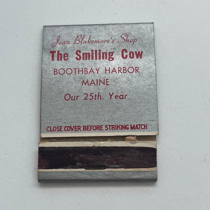 The Smiling Cow Boothbay Harbor Maine Vintage Matchbook Cover TB8-MB-7