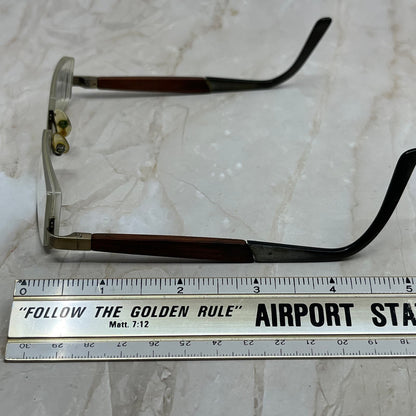 Rectangle Wood Arm Half Rim Sunglasses Eyeglasses Frames TE9-G5-7