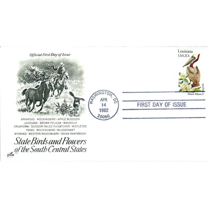 Louisiana State Birds & Flowers South Central States First Day Issue TJ5-PC1