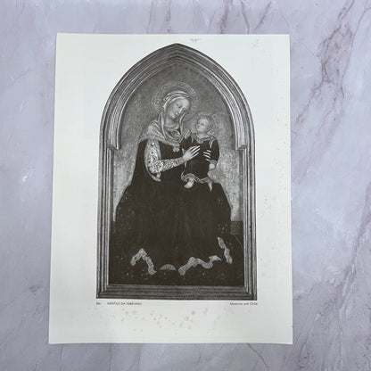 Gentile Da Fabriano Madonna and Child Lithograph 8.5x11.5" Art Print V20