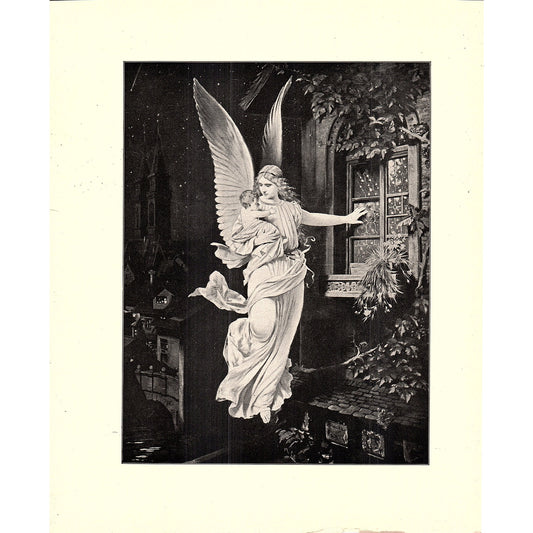 To Earthly Home - Hermann Kaulbach - 1898 Litho Art Print D19