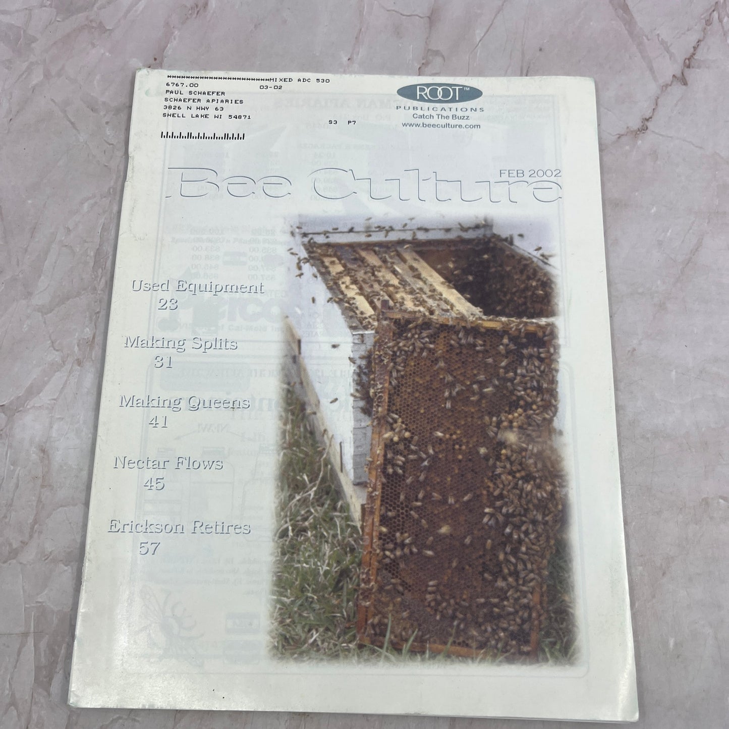2002 Feb - Bee Culture Magazine - Bees Beekeeping Honey M32