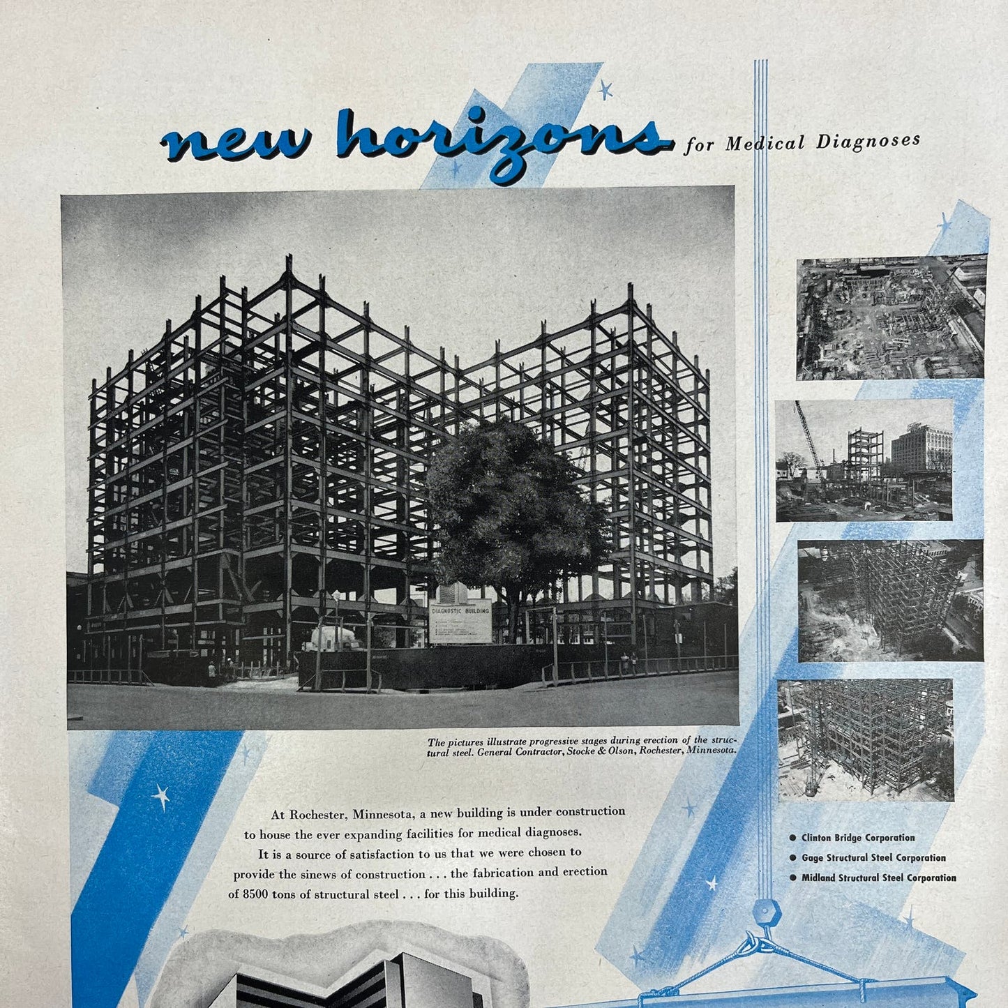 Allied Structural Steel Companies Chicago 1951 Magazine Ad FL6-10