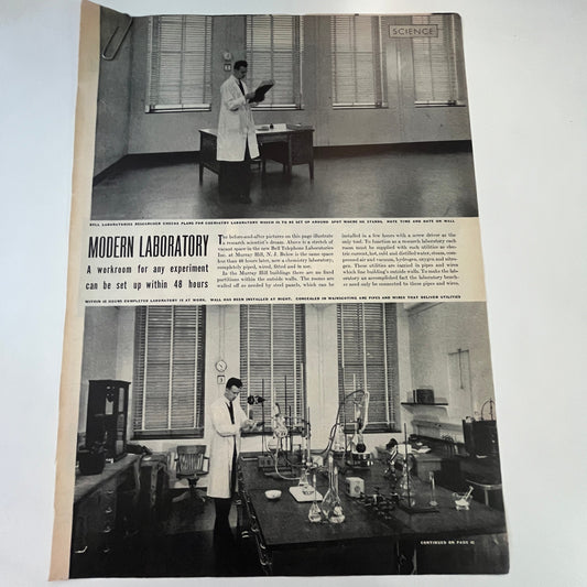Bell Laboratories Research Murray Hill NJ 2 Pages 1940s WWII Era Article V30-1