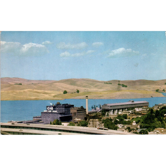 World's Largest Sugar Refinery Crockett CA Vintage Postcard PD9