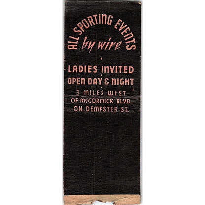 The Lincoln Tavern Morton Grove IL Vintage Matchbook Cover SC7-Y10