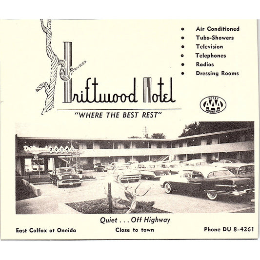 Thriftwood Motel, Combs Manor House Denver CO 1958 Ad AG1-H1