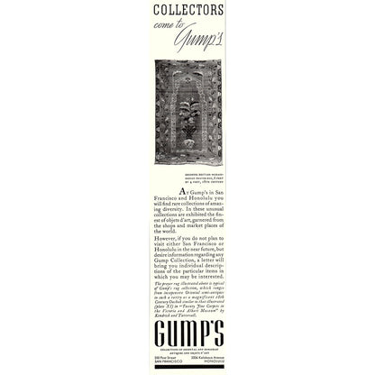 Gump's Oriental & European Antiques San Francisco Honolulu 1935 Ad V1-5
