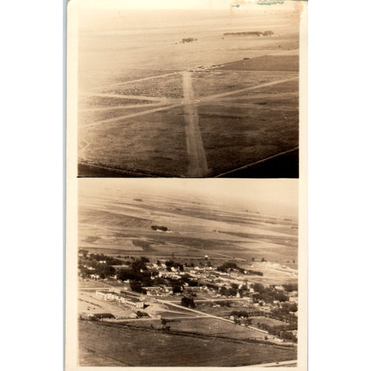 Aerial View of a City Vintage RPPC Real Photo Postcard AB9