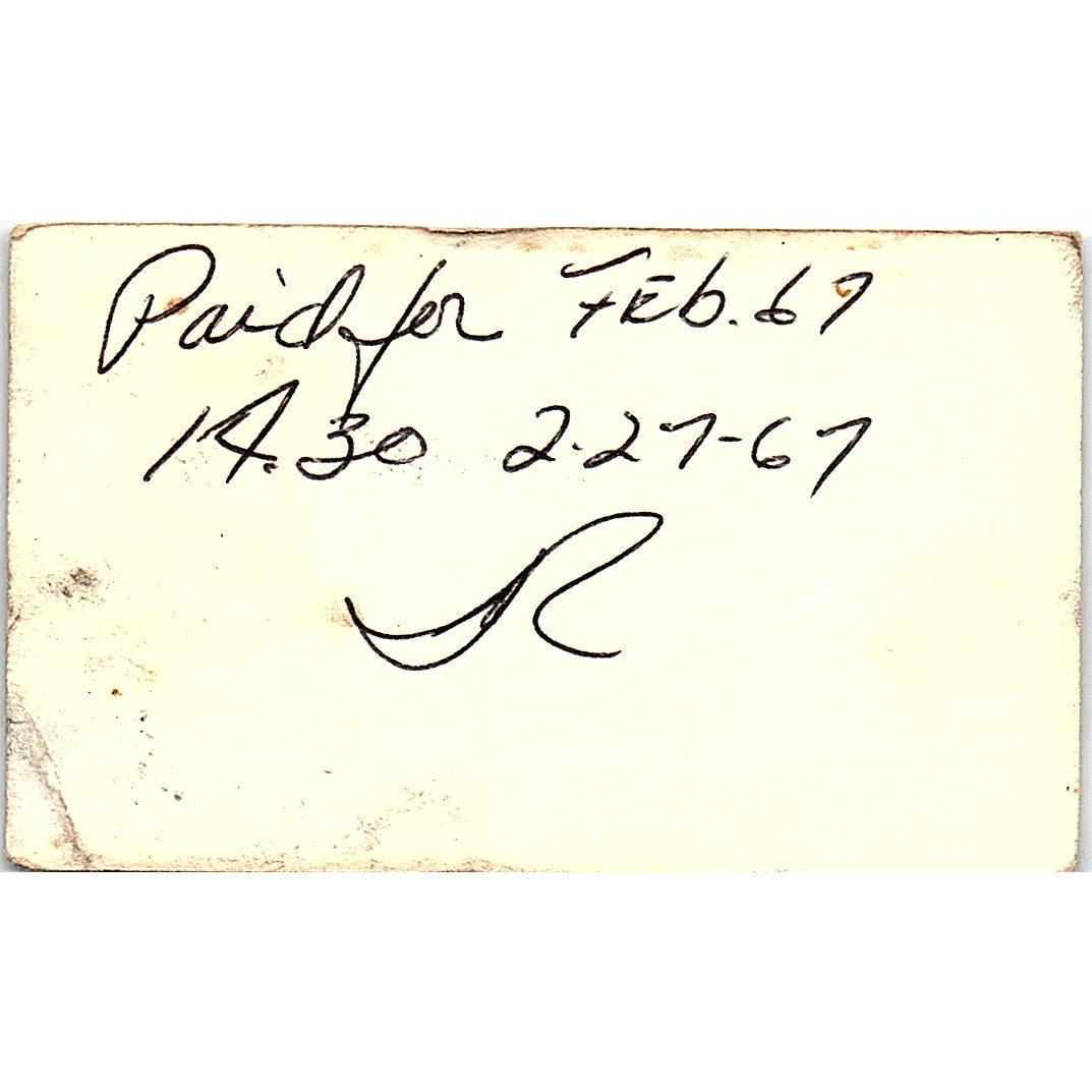 F.D. Renaldo American National Huntington Park CA Vintage Business Card SD9-B10