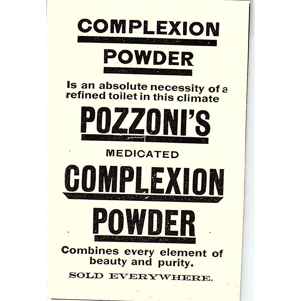 Pozzoni's Medicated Complexion Powder 1892 Ad AG2-M11