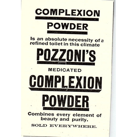 Pozzoni's Medicated Complexion Powder 1892 Ad AG2-M11