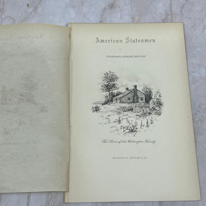 1898 Engraving The Home of the Washington Family American Statesmen 5x7" AE4