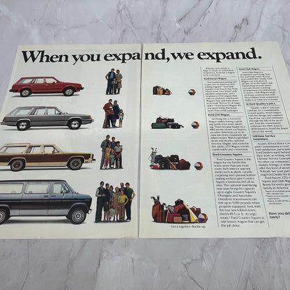 Ford Escort Country Squire LTD Wagon Club Wagon 2 Page Ad 1984 Ad AF8-6