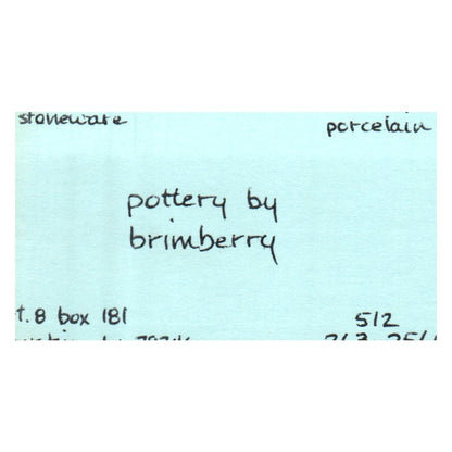 Vintage Pottery by Brimberry Stoneware Porcelain Business Card SF3-B1