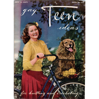 c1940 Gay Teen Ideas for Knitting and Crocheting Magazine Cover D10