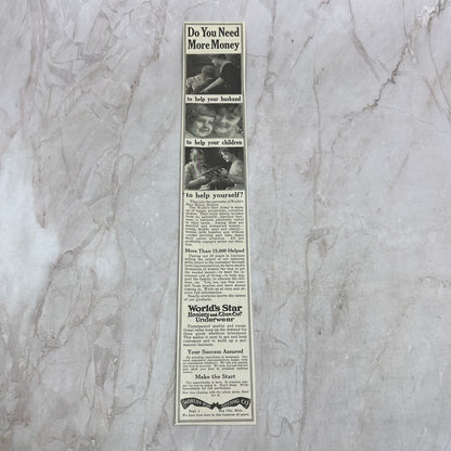 Bear Brand Yarns New York 1918 Magazine Ad FL6-10