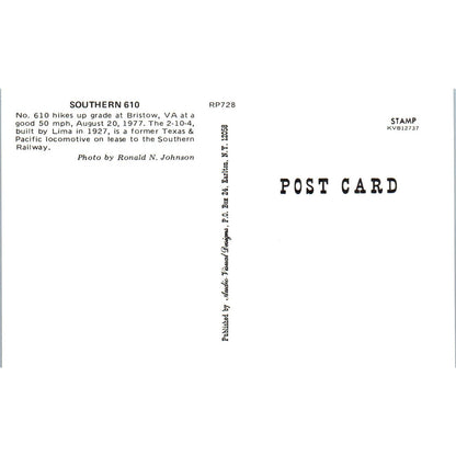 N & W Steam Powered Locomotive No.600, 1203, 2123 Vintage Postcard PC17