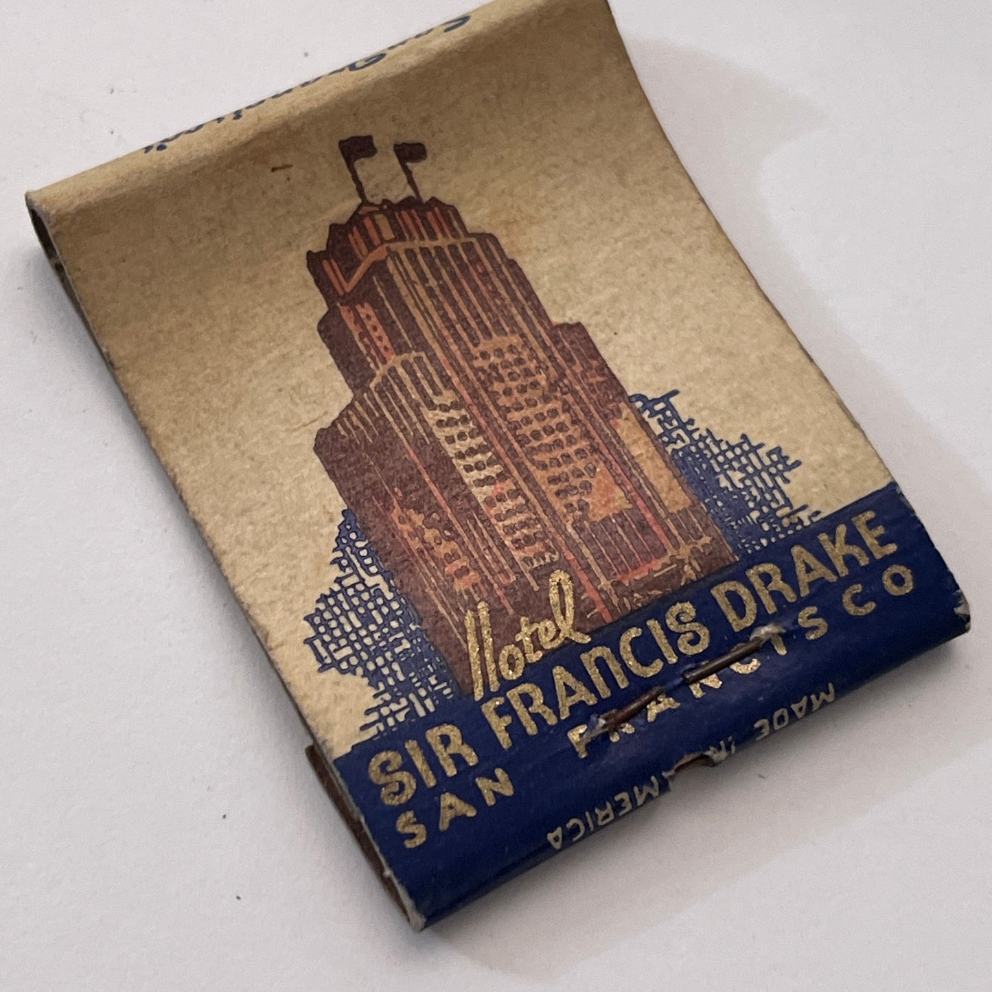 Hotel Sir Francis Drake San Francisco Vintage Matchbook Cover TB8-MB-10