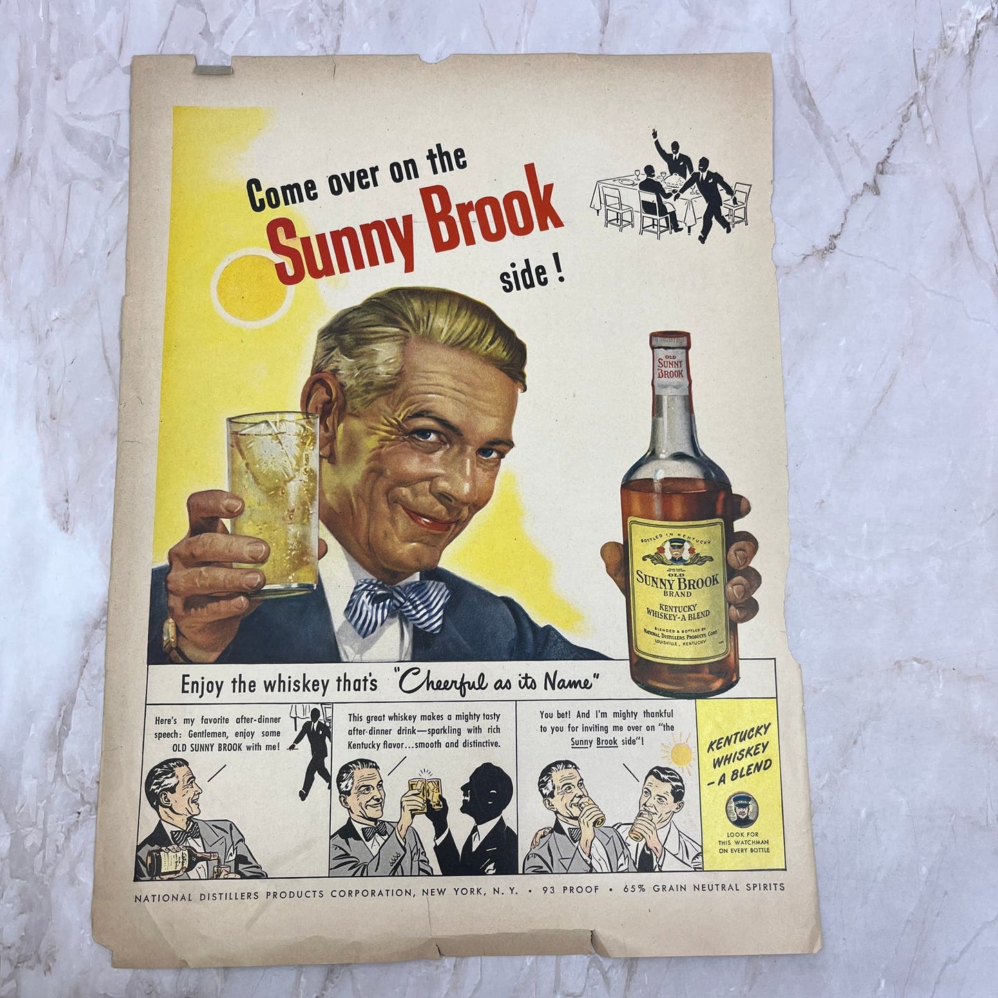 Sunny Brook Whiskey Louisville Kentucky 10x13 Magazine Advertisement FL6-7